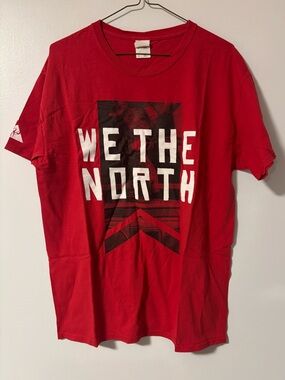 RARE Toronto Raptors We The North Playoffs Cotton T Shirt Red NBA Tee Size Large